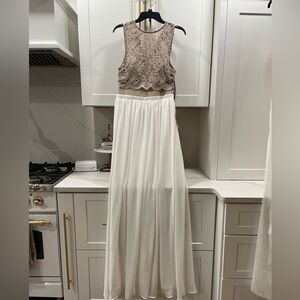 City Studio Lace Top White Dress